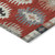 5' X 8' Red Ivory And Salmon Southwestern Washable Indoor Outdoor Area Rug