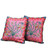 20" x 20" Pink Peacock Blown Seam Floral Indoor Outdoor Throw Pillow Decor