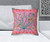 20" x 20" Pink Peacock Blown Seam Floral Indoor Outdoor Throw Pillow Decor