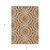 3' X 5' Orange Copper And Beige Floral Medallion Washable Indoor Outdoor Area Rug