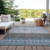 5' X 8' Blue Gray And Charcoal Southwestern Washable Indoor Outdoor Area Rug
