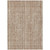 5' X 8' Orange And Beige Striped Washable Indoor Outdoor Area Rug