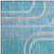 2' X 3' Teal Abstract Washable Indoor Outdoor Area Rug