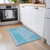 2' X 3' Teal Abstract Washable Indoor Outdoor Area Rug