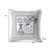 16" x 16" Beige and White Peacock Blown Seam Floral Indoor Outdoor Throw Pillow