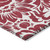 2' X 3' Burgundy and White Floral Washable Non Skid Indoor Outdoor Area Rug