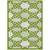 5' X 8' Lime Green And Ivory Trellis Washable Indoor Outdoor Area Rug