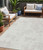 5' X 8' Ivory And Gray Abstract Washable Indoor Outdoor Area Rug
