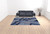 9' X 12' Blue And Silver Wool Mosaic Hand Tufted Area Rug