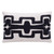 16" X 24" Black Ivory 100% Cotton Geometric Zippered Pillow