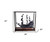32" Black Solid Wood Hand Painted Black Pearl Pirate Medium Display Case Model Boat
