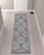 10' Charcoal and Gray Medallion Power Loom Runner Rug