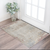 2' X 3' Gray and Ivory Geometric Washable Non Skid Area Rug