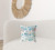 16" X 16" Blue And White Paisley Blown Seam Suede Throw Pillow