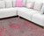 8' X 11' Gray and Pink Medallion Non Skid Area Rug