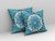 18" X 18" Blue And Purple Geometric Blown Seam Suede Throw Pillow