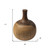 11" Brown Bud Solid Wood Table Vase