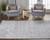5' X 8' Gray And Ivory Wool Oriental Shag Hand Knotted Area Rug