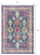 8' Blue And Ivory Oriental Runner Rug