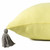 20" X 20" Yellow And Gray 100% Cotton Zippered Pillow