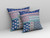 16"X16" Blue And Pink Microsuede Patchwork Blown Seam Pillow