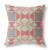 18" Red Yellow Cosmic Circle Boho Suede Throw Pillow