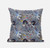 20” Indigo Gray Tropical Suede Throw Pillow