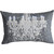13" X 20" Gray and White Throw Pillow