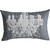13" X 20" Grey And White Abstract Zippered Polyester Throw Pillow
