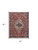 5' X 7' Blue and Red Oriental Power Loom Distressed Washable Non Skid Area Rug