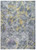 8' Gray Yellow And Purple Abstract Runner Rug