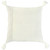20" Ivory Herringbone Cotton Throw Pillow With Tassles