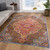 5' X 8' Rustic Orange Medallion Area Rug