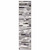 8' Gray And Charcoal Geometric Runner Rug Polyester Decor