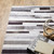 8' Gray And Charcoal Geometric Runner Rug Polyester Decor