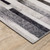 8' Gray And Charcoal Geometric Runner Rug Polyester Decor