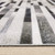 8' Gray And Charcoal Geometric Runner Rug Polyester Decor