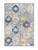 2' X 5' Blue and Yellow Floral Area Rug