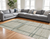10' X 13' Grey Teal Beige and Tan Geometric Power Loom Area Rug