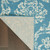 4' X 6' Blue Damask Power Loom Area Rug