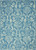4' X 6' Blue Damask Power Loom Area Rug