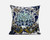 20” Blue White Flower Bloom Suede Throw Pillow
