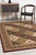 5' X 8' Red and Beige Oriental Power Loom Area Rug