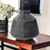 11" Gray Geometric Round Aluminum Table Vase
