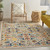4' X 6' Ivory Floral Power Loom Area Rug