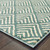 8' X 10' Foam Blue And Ivory Geometric Power Loom Stain Resistant Area Rug