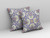 20" X 20" Purple Floral Blown Seam Suede Throw Pillow