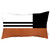 12" X 20" Brown And Black Striped Zippered Handmade Polyester Lumbar Pillow Cover
