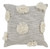 18" Gray and Ivory Throw Pillow with Tassels