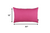 Set of 2 Fuchsia Pink Modern Lumbar Throw Pillows